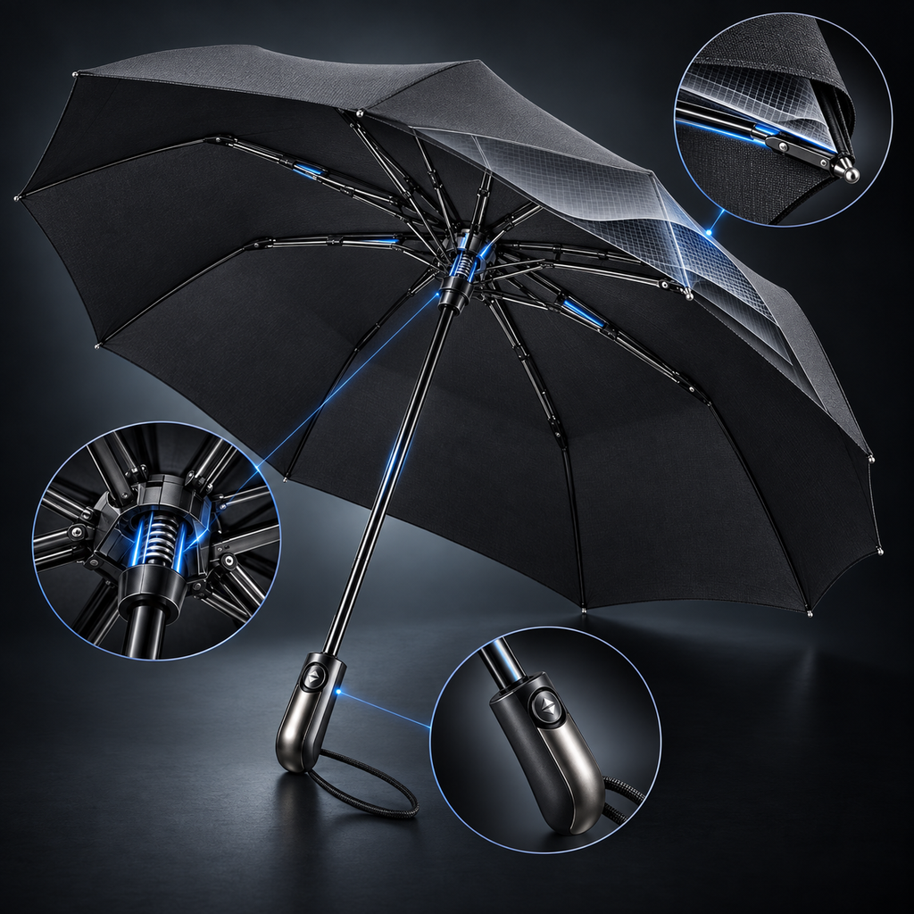 Hardbrella™ Automatic Wind-Resistant Umbrella