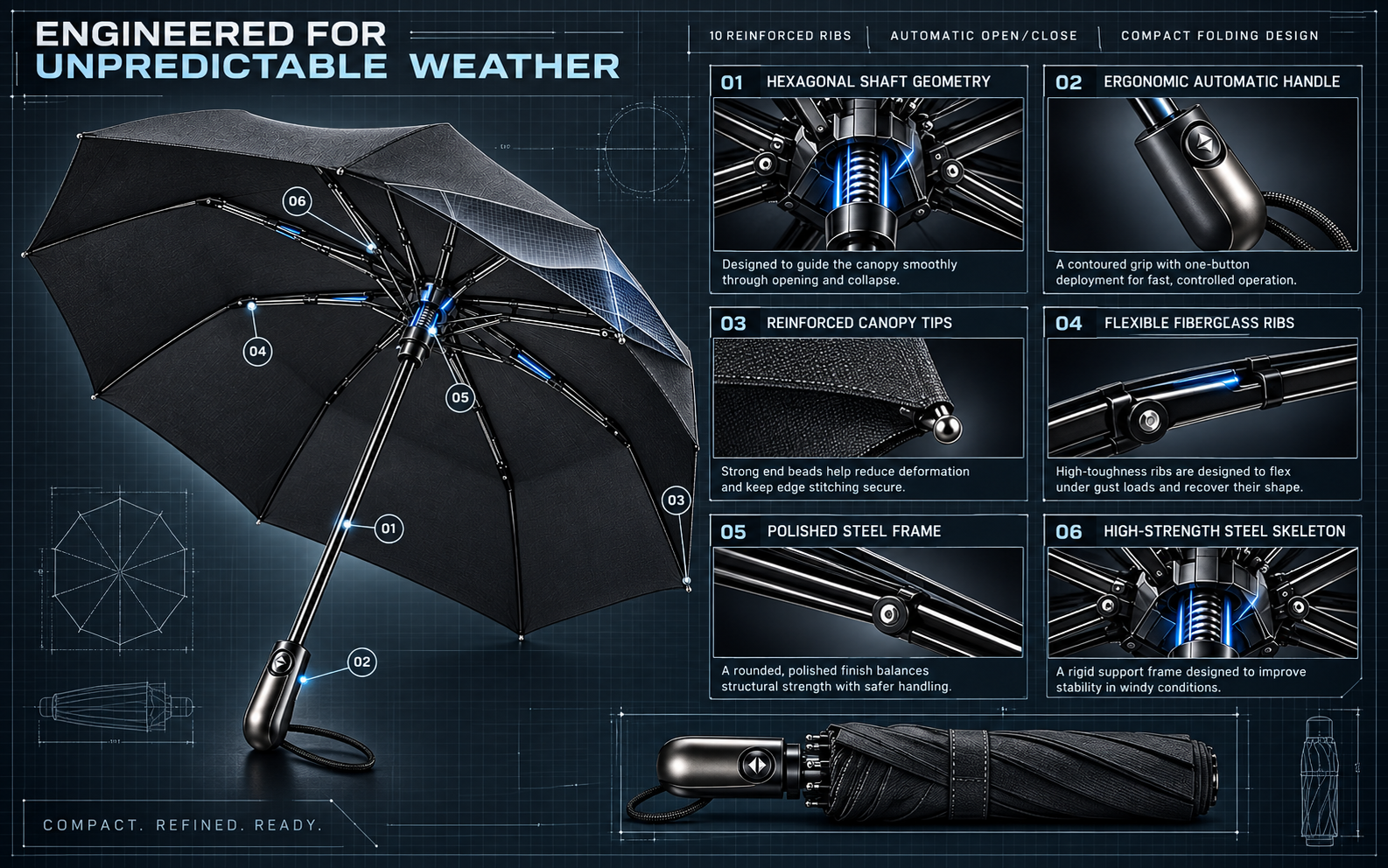 Hardbrella engineering schematic and component specifications
